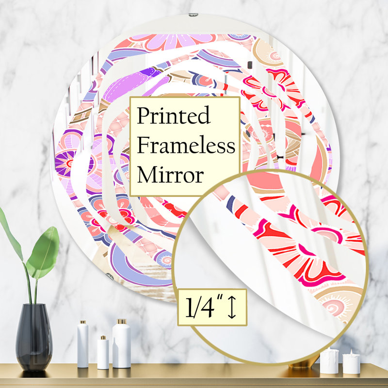 Miroir mural Whirl Floral Botanical, H 31,5 po x l po