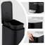 Poubelle de salle de bain avec couvercle à fermeture en douceur, petite poubelle de cuisine en acier inoxydable de 2 gallons avec seau intérieur amovible, noir-123681566