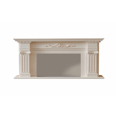 70.87"Modern White Carved Fireplace Mantel