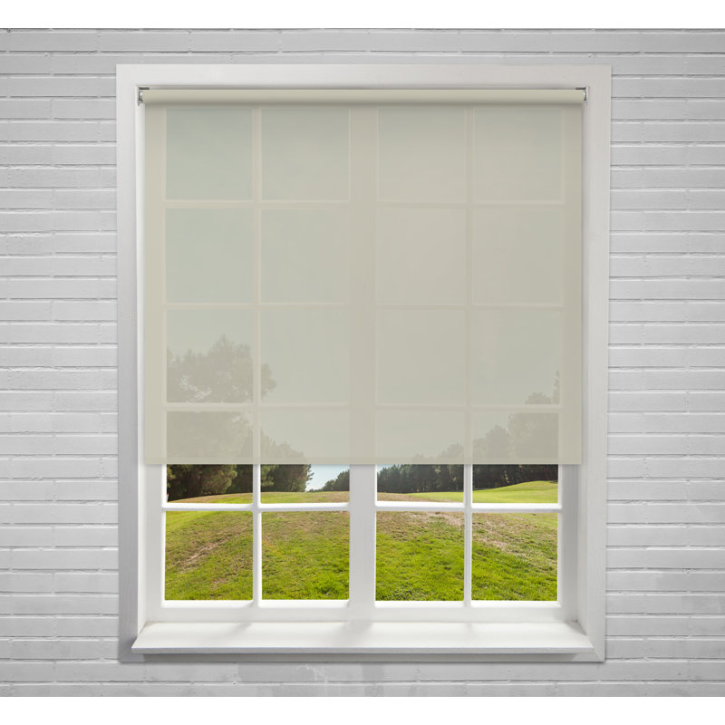 Cordless Semi Sheer Roller shade, Beach Sand, 48 "W x 74 "L