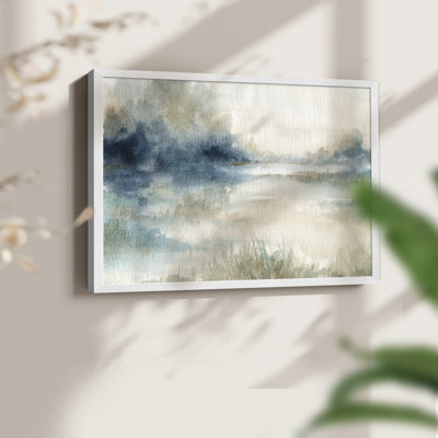 «Still Evening Waters II», reproduction encadrée - Restickable