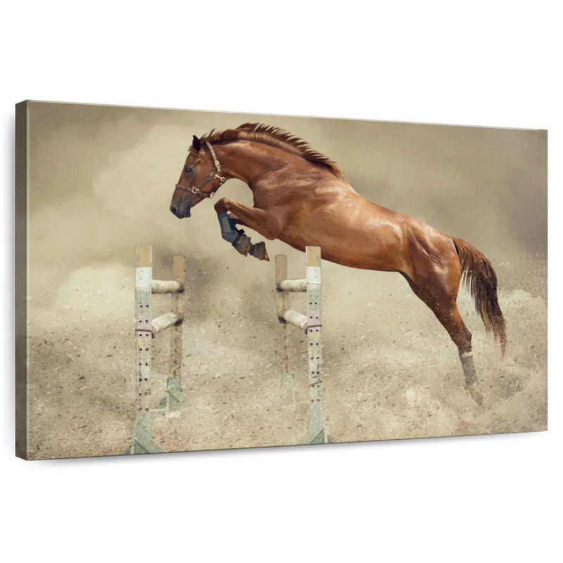 Powerful Jumping Horse, 8" H x 12" W