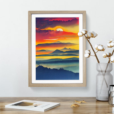 Sunset Mountain No.4 - Single Picture Frame Painting
