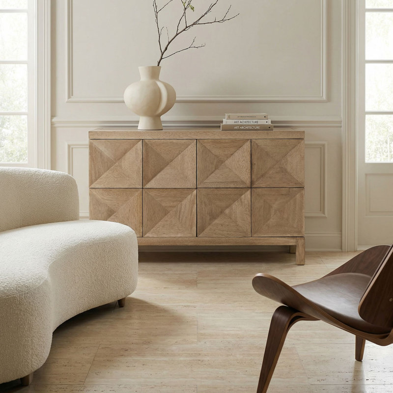 Quadrant 52'' W Solid Wood Sideboard, Washed Walnut