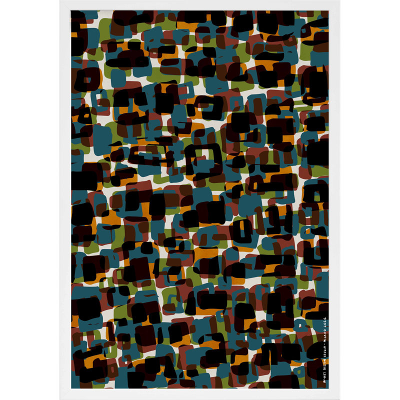 Color Clash II by Romina Gadler - Framed Wall Art, 25" H x 17.5" W, White Framed Paper