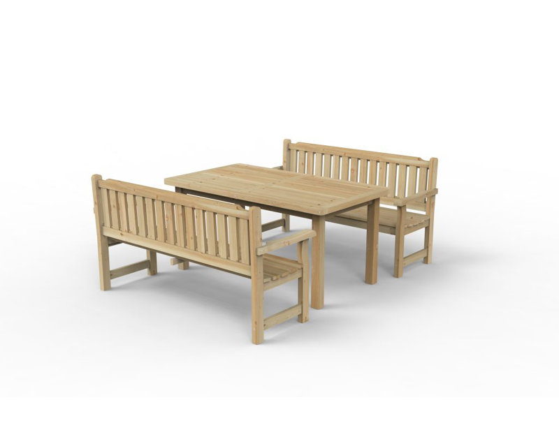 6 - Person Wood Patio Dining Set with