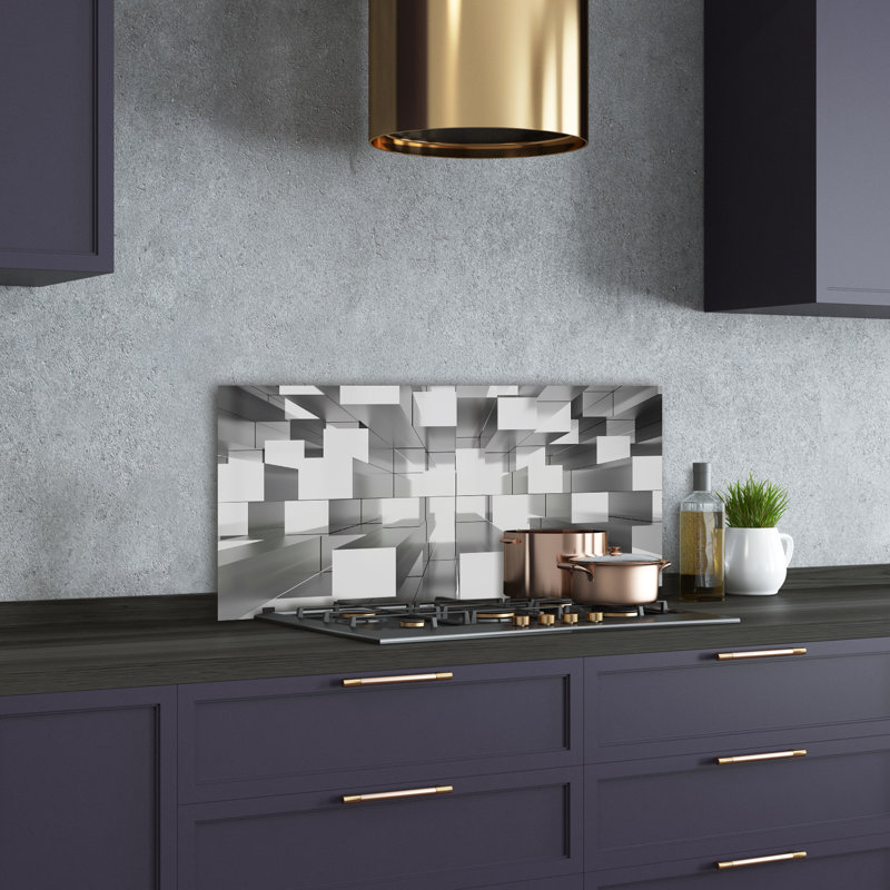 Belverly 50cm W x 100cm L Glass Peel and Stick Panel