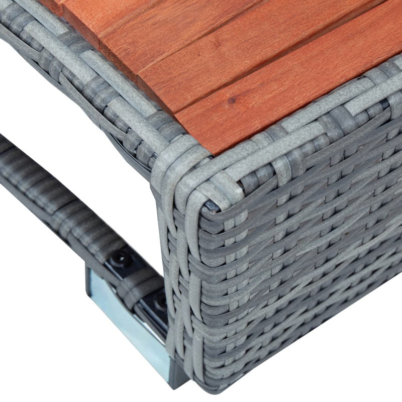 Poly Rattan Spa Step, Grey