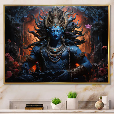 Hindouisme Shivas cosmique cobalt - Art mural de l'hindouisme