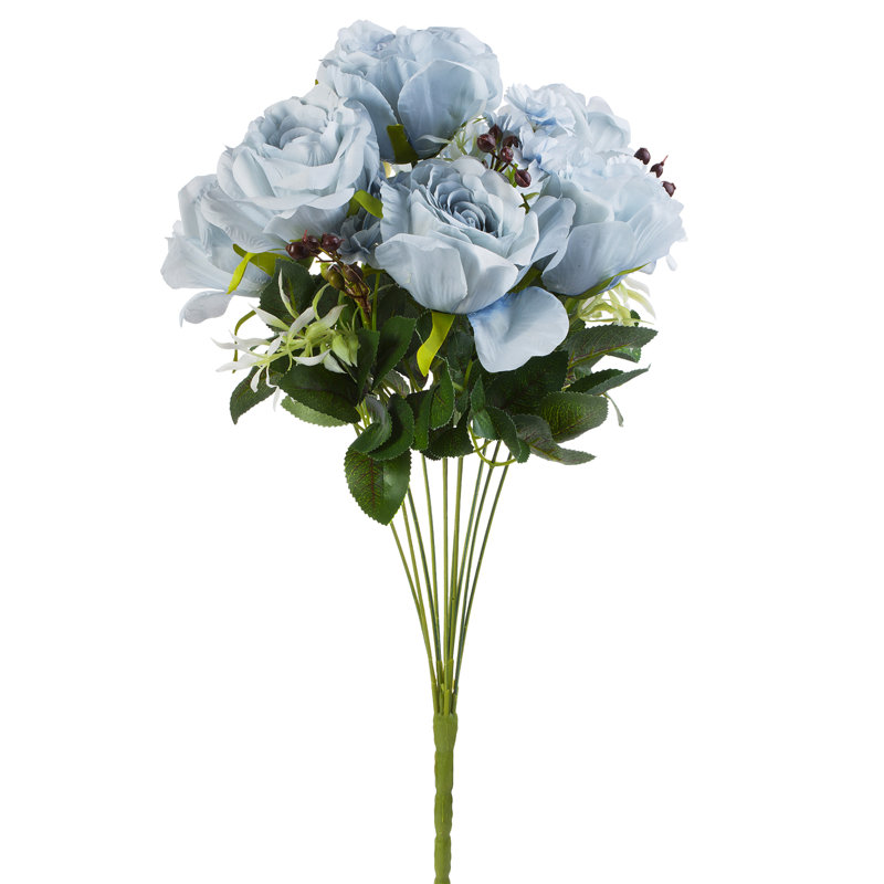 Mélange de roses et de buissons, Bleu