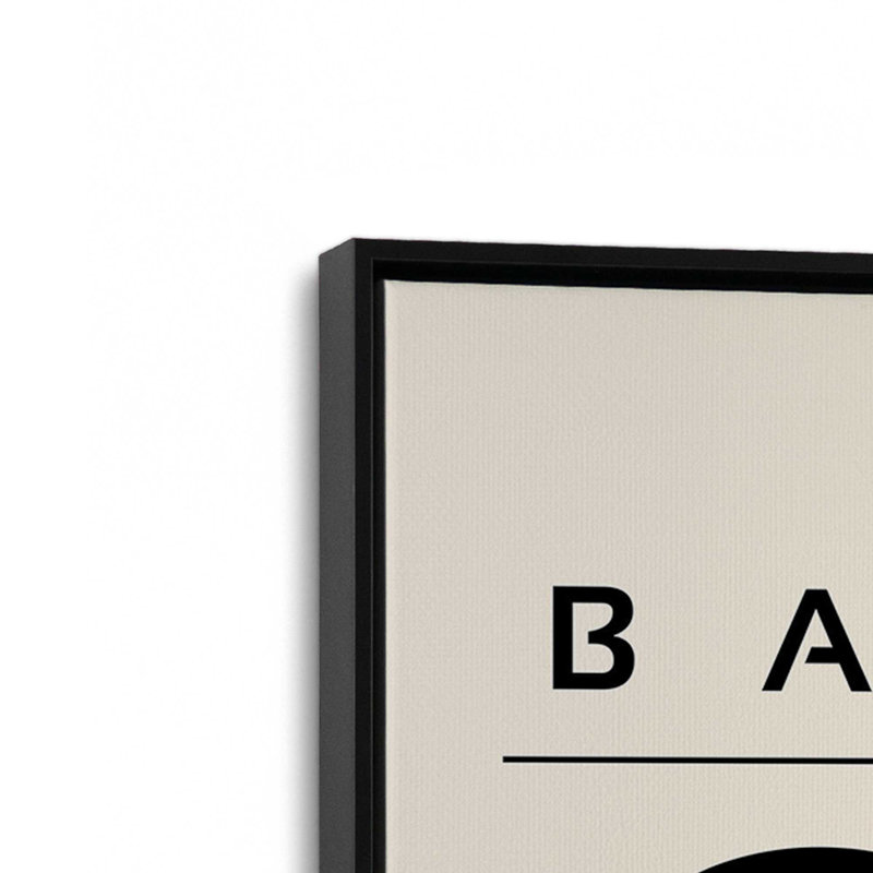 Bauhaus à géométrie liquide, H 30,75 po x l 20,75 po x P 1,75 po, Cadre flottant noir satiné
