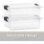 Ensemble de 8 bacs de rangement transparents Latitude Run® avec couvercles en plastique pour la maison-1300137817