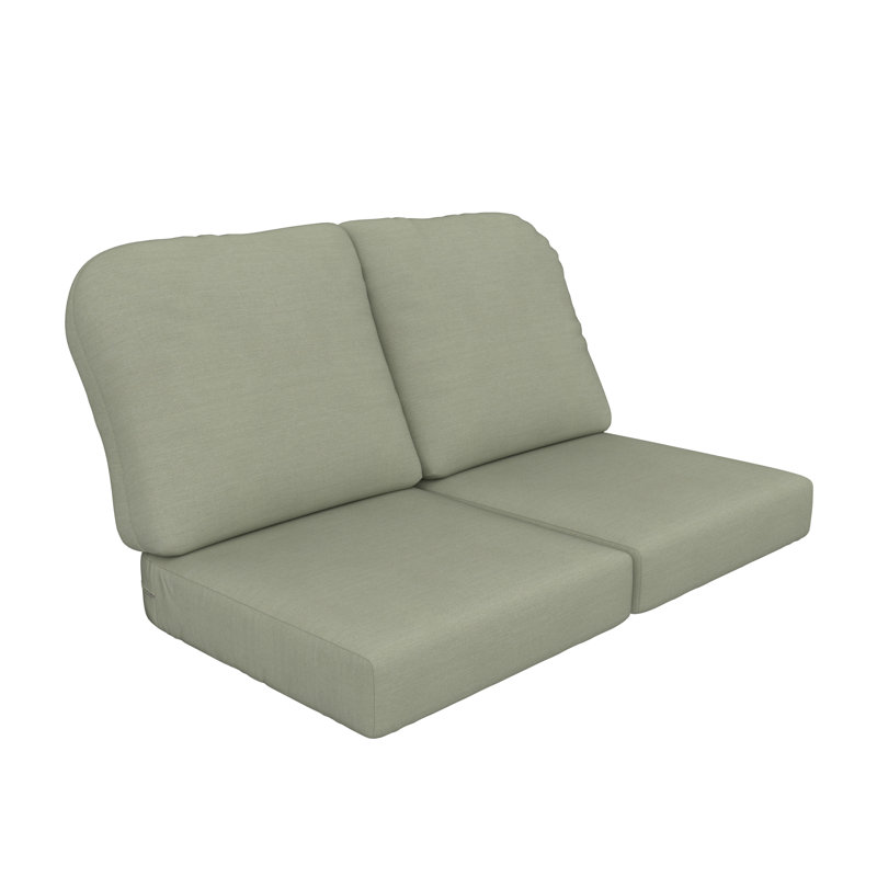 Indoor/Outdoor Sunbrella® Seat/Back Cushion, Sunbrella Canvas Seasalt