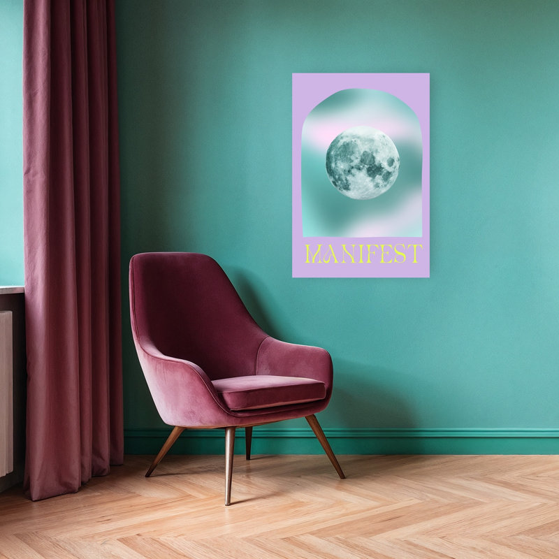 Reproduction d'art mural de paysage abstrait de la lune, H 36 po x l 24 po