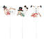 24"H Set Of 3 Christmas Metal Snowman Yard Stake Or Wall Decor(KD,Two Function)