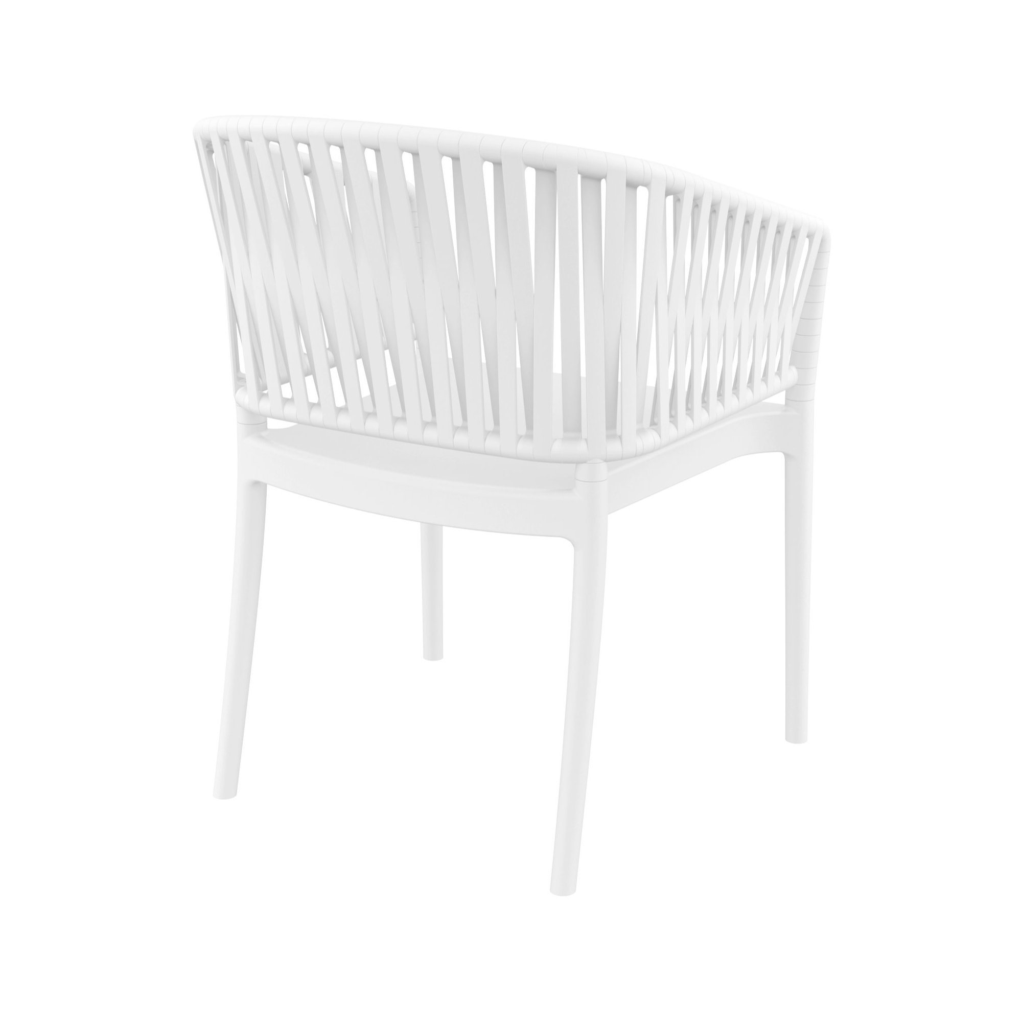 Newport Outdoor Stacking Dining Armchair, White