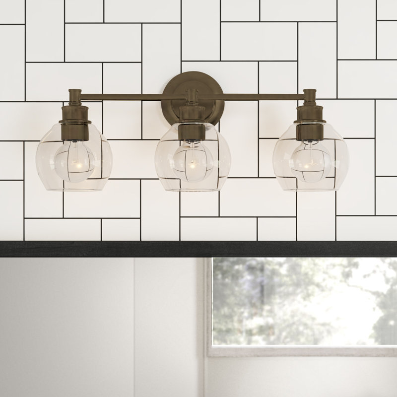 Warrenton 3 - Light Dimmable Vanity Light, Aged Brass