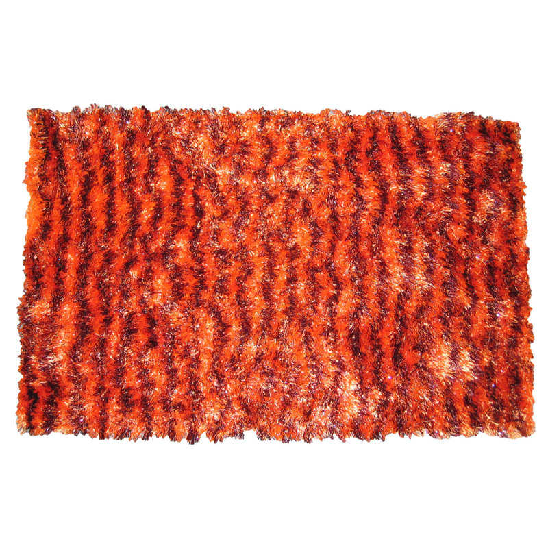 Striped Indoor Doormat, Orange/Brown