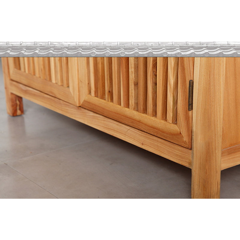 Armoire d'appoint New Chinese Old Elm Zen, Bois robuste