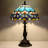 Tiffany Table Lamp Stained Glass Lamp 12X12X19 Inch Antique Reading Light (Blue Jewelry Baroque)
