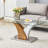 Tempered Glass Countertop Rectangular Coffee Table