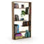 Bibliothèque noyer / jaune avec 6 tablettes - Bureau en bois massif moderne pour le bureau à 6 tablettes moderne-129959717