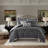 Modern Bedding Sets, 8 Piece Queen Polyester Jacquard, Contemporary Home Comfort