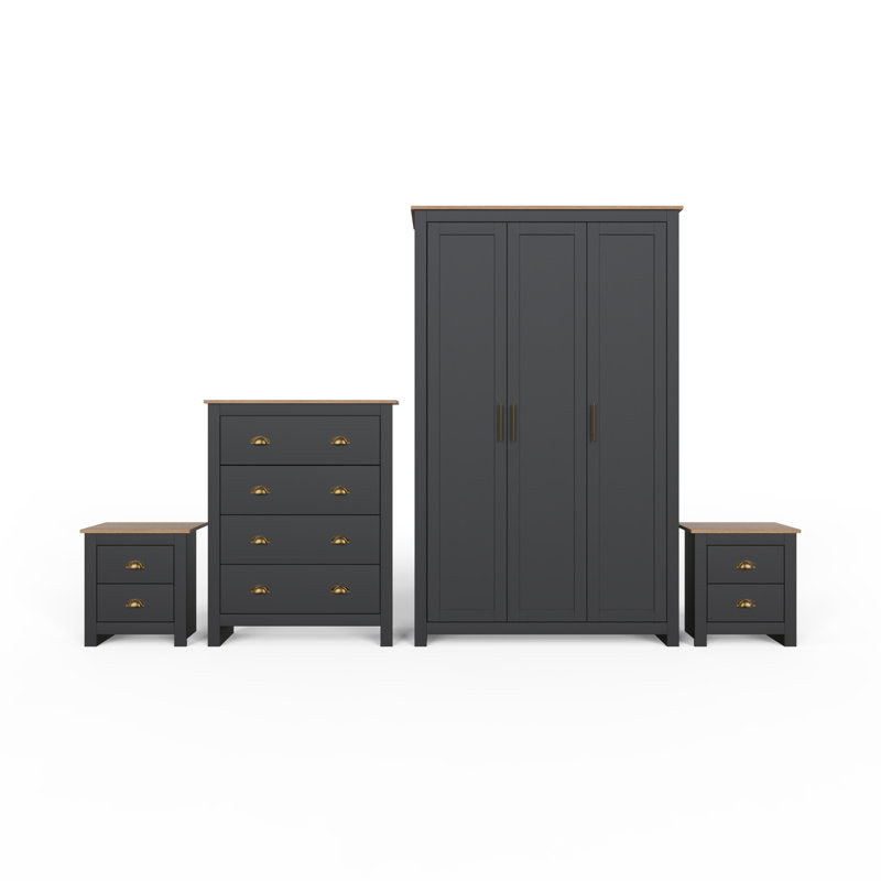 Kenneth Piece Bedroom Set, Black
