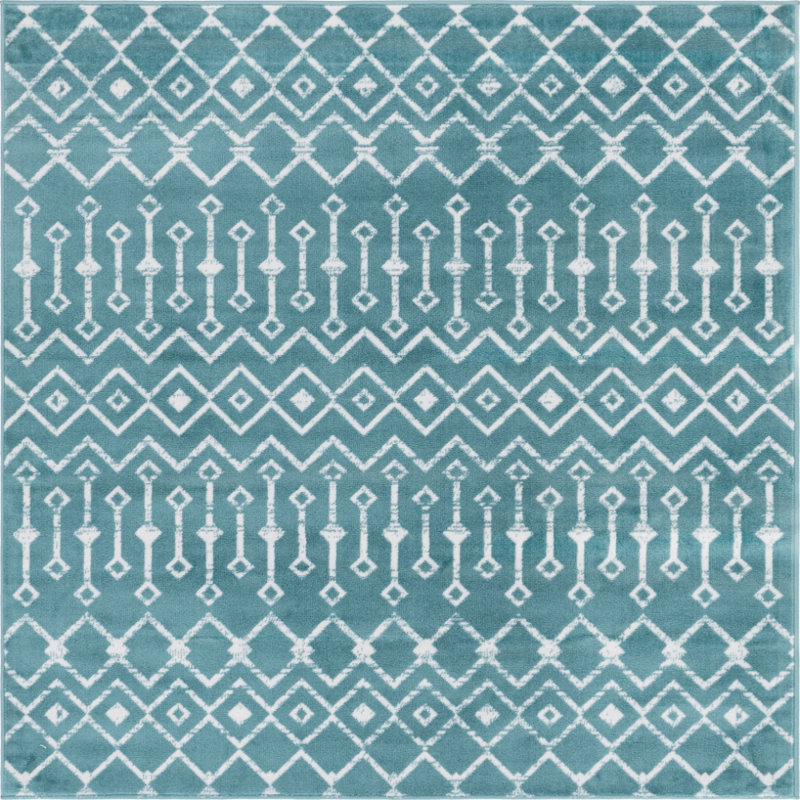 Moroccan Area Rug, Square 183cm
