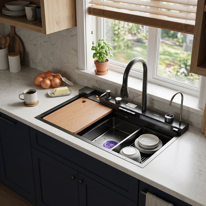 31.5'' W Drop-In Stainless Steel Kitchen Sink