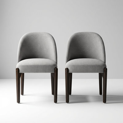 Ensemble de 2 chaises de salle à manger rembourrées en bois Modern
