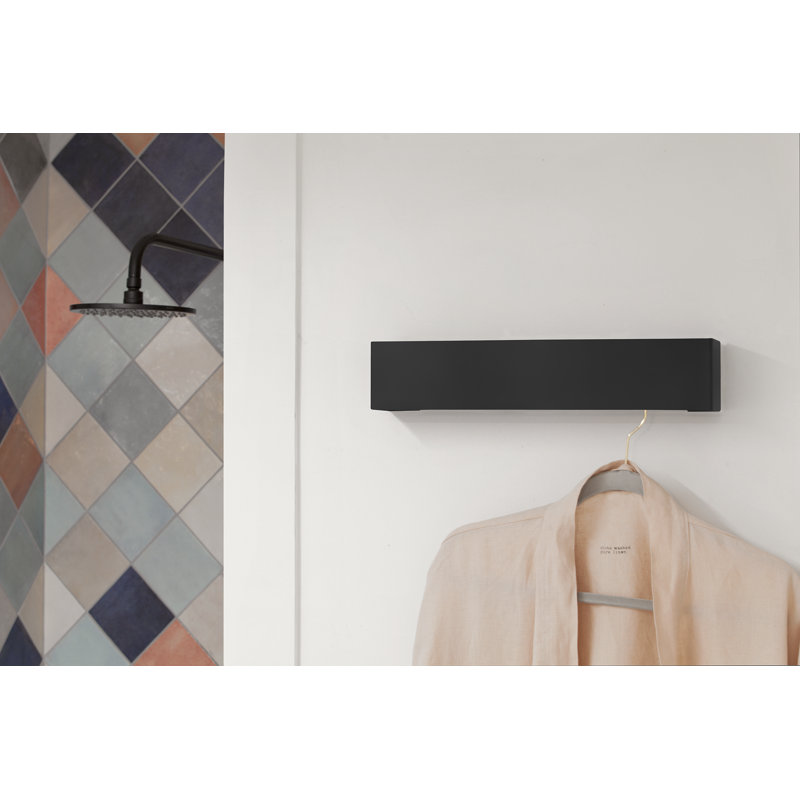 PUGI 40cm 1 Wall Towel Bar, Black