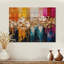 Abstrait arc-en-ciel botanique abstrait de fleurs II - Botanicals, impression sur bois blanc sur bois de pin naturel-255564559