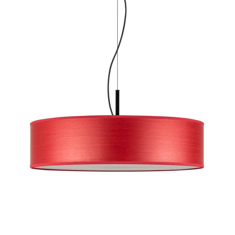 Ocho Slim 3 - Light Black/White Drum Pendant, Red
