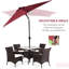 Parasol solaire 9 pi x 7 pi, lumières à DEL avec inclinaison et manivelle, rehausse le jardin arrière, parasol de patio rouge à DEL, rehausse l'ambiance de la piscine, 7