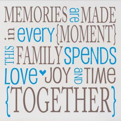 Décalcomanie murale « souvenirs » à chaque moment, Brun / bleu layette, H 18 po x l 18 po x P 0,16 po