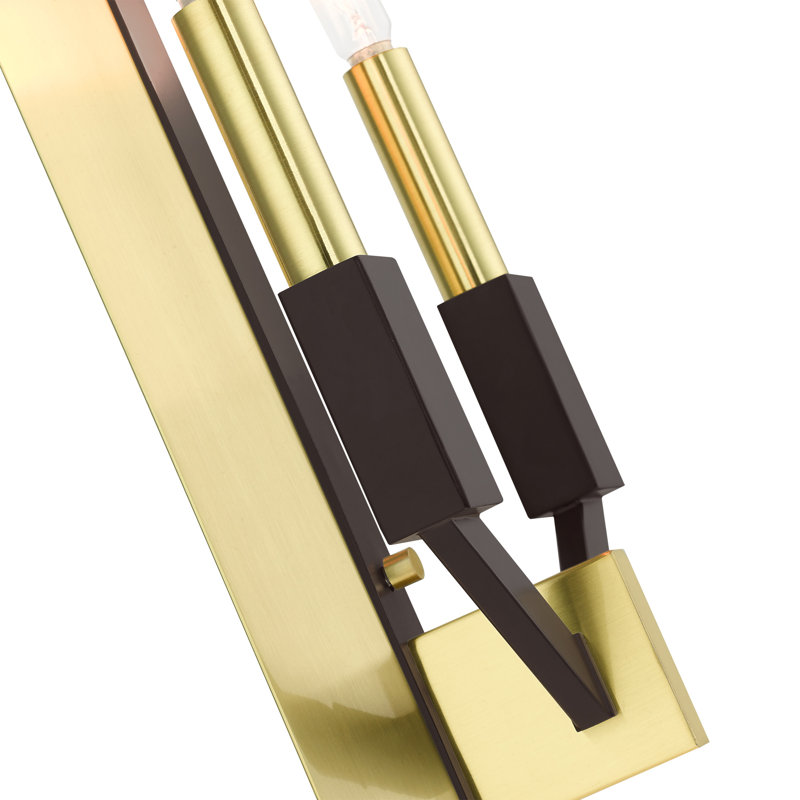 Janine Candle Wall Light, Bronze/Gold