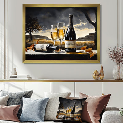 Reproduction d'art vin et champagne