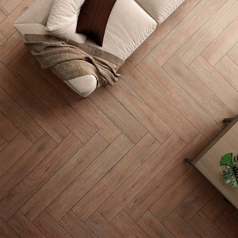 Renew 8X48 Porcelain Wood Look Floor Tile, Chestnut