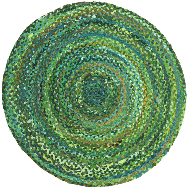 Tiffany Hand Woven Cotton Rug, Round 4'