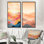 «Bold Sunset Mountain Horizon», ensemble d'art mural sur toile Sunset