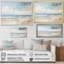 «Beige and Blue Beach Minimal Horizon», art mural plage côtière-1352701943-1352701942