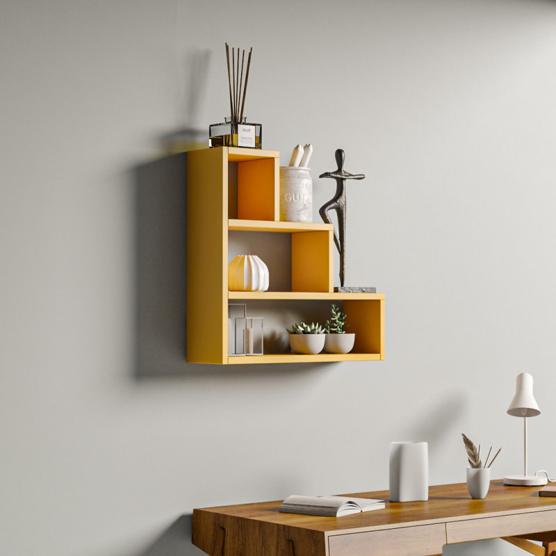 Tablette décorative 4 pièces Danjean, Jaune