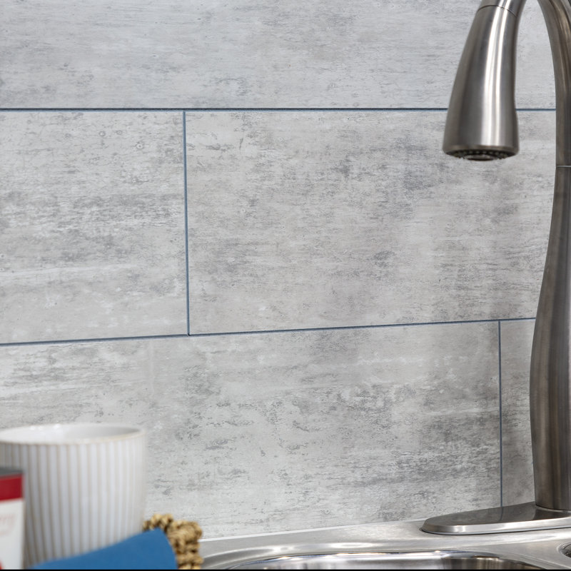 Palisade 22.8 in. x 7.31 in. Interlocking Vinyl Waterproof Wall/Backsplash Tiles, Wind Gust