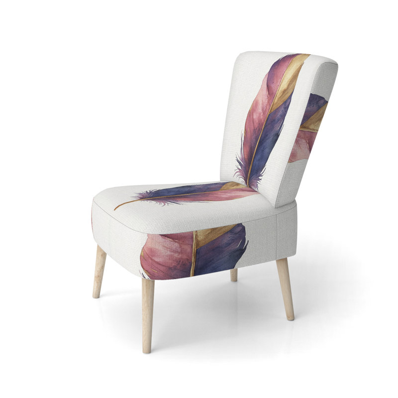 Chaise d'appoint Glam Feather, Side Chair Armless