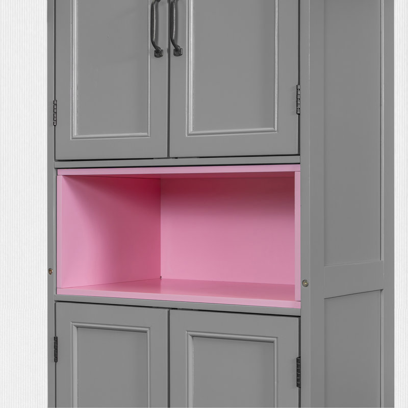 Lit escamotable simple avec tiroir de rangement et armoires, gris