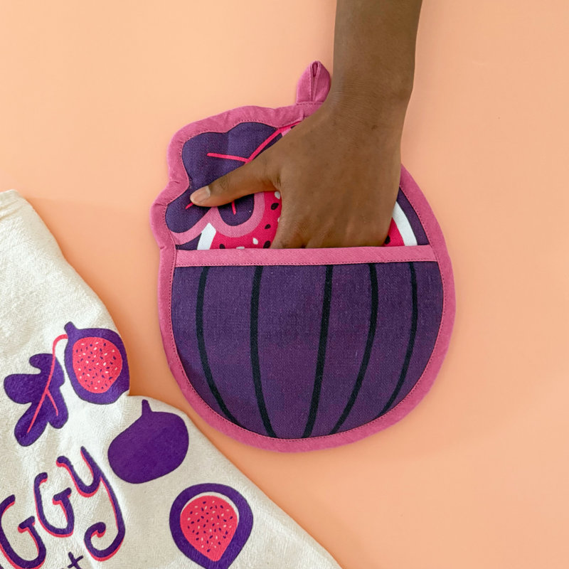Fig Tea Towel and Pot Holder Set