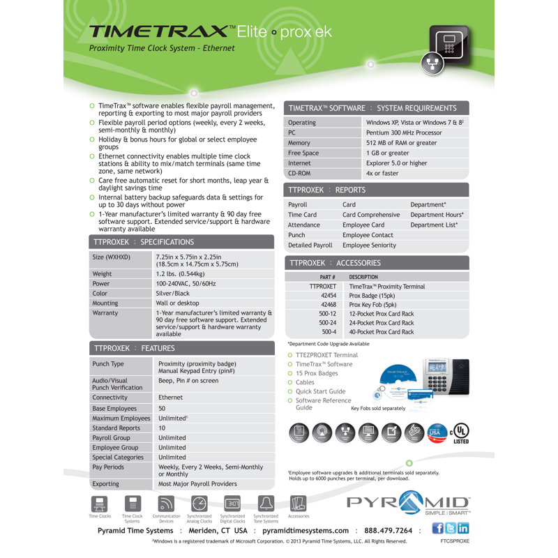 Proximity Time Clock System