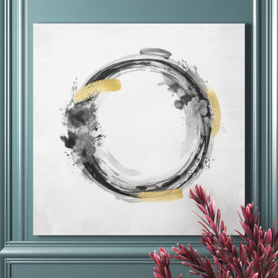 Cercle noir et doré abstrait 2
