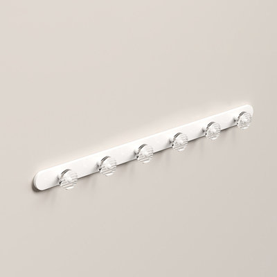 6 - Hook Wall Mounted Coat Rack